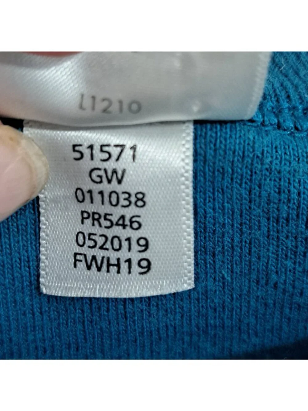 Hanna Andersson Unisex Size 6/7 Teal Long John Organic Cotton Pajama Top